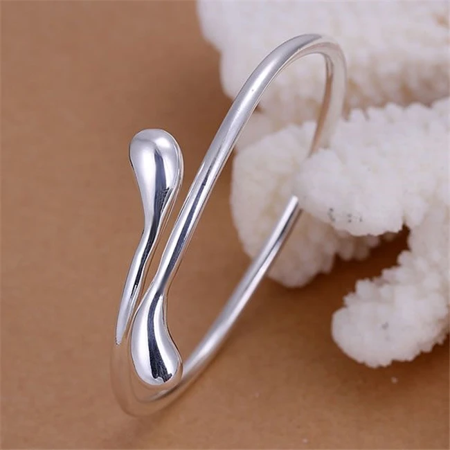 Wholesale Silver Color Bangle Factory Price Wedding Gifts New Arrival Fashion Jewelry Round Heads Silvery Bangle KN-B005