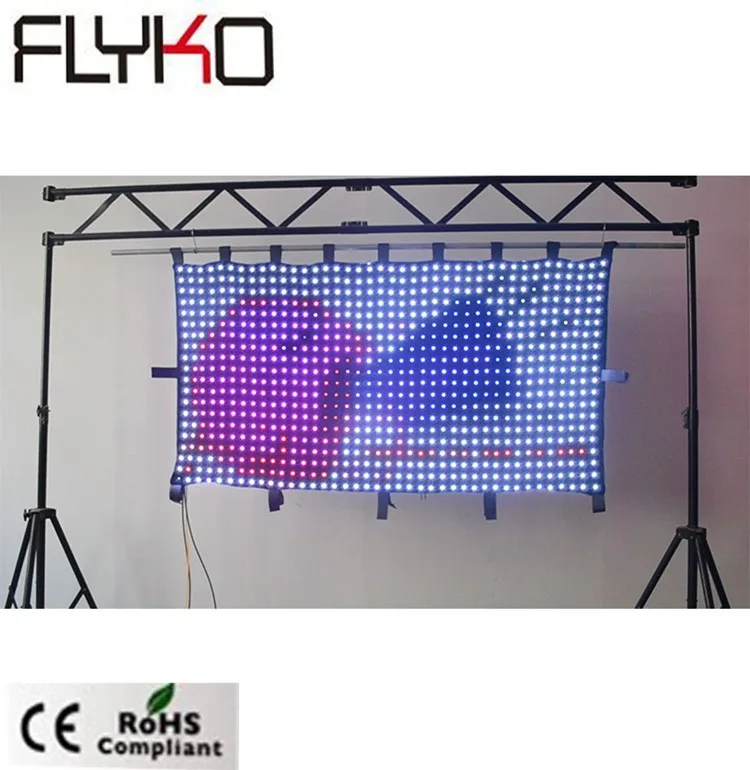 

P5 2mx1m waterproof flexible video function stage decoration party wedding equipment led stage curtain