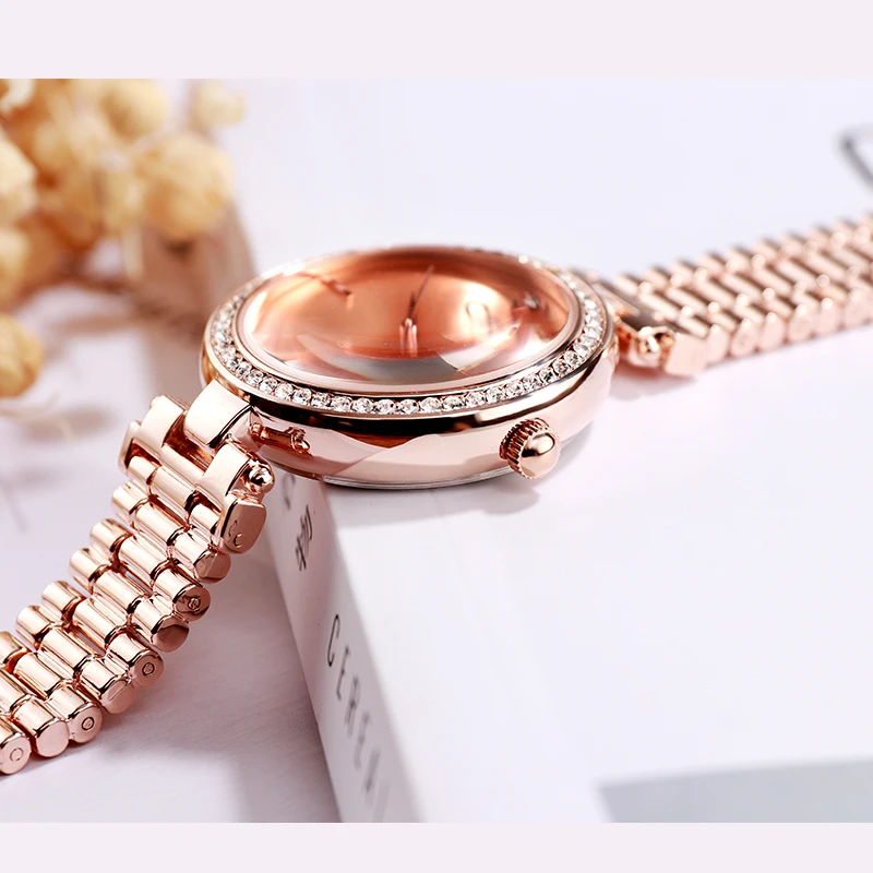 GEDI Rosegold นาฬิกาผู้หญิงควอตซ์นาฬิกากันน้ำผู้หญิงนาฬิกาแฟชั่นแบรนด์หรูนาฬิกาข้อมือสตรี 2019