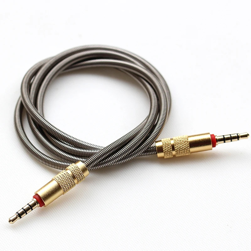 0.8M 4 Pole Stero Audio Cable Car AUX MP3/MP4 3.5mm Male to Male