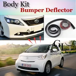 Dla TOYOTA iQ dla Scion iQ dla Aston Martin Cygnet z przodu zderzak wargi/Spoiler odporne na zarysowania/zestaw TOPGEAR Body /spódnica w paski