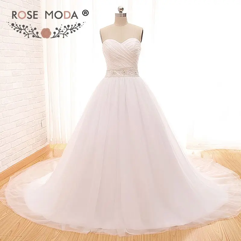 Rosa moda princesa vestidos de casamento foto real