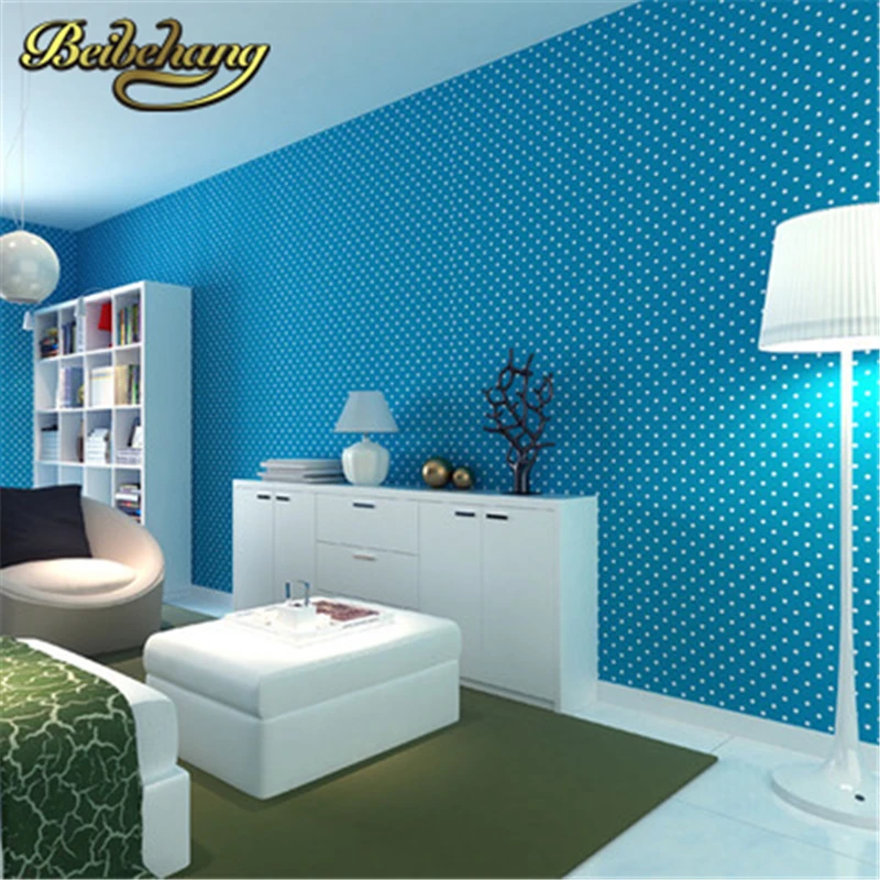 beibehang Green Violet Kids Bedroom Home Decor papel de parede wall paper for living room Solid Non-woven Wallpaper roll Modern