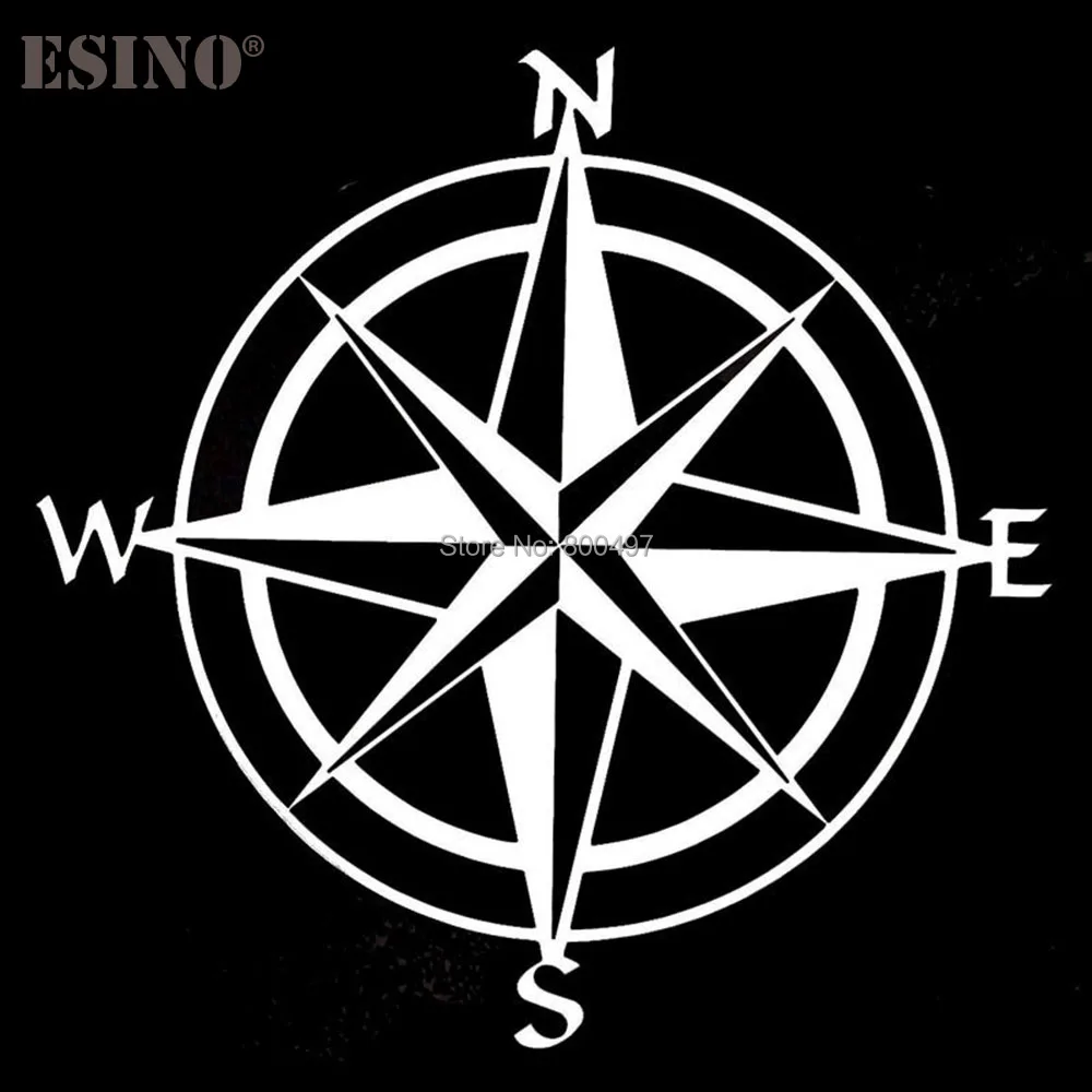 New Car Styling Outdoor NSWE Compass Travel Wander Lost Direction Reflective Auto Decal Car Sticker Pattern Vinyl