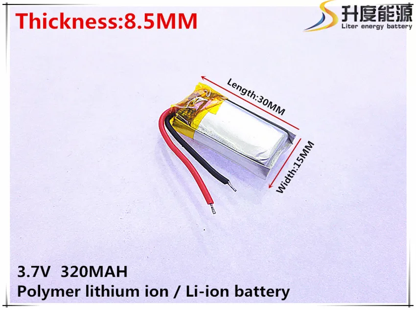 3.7V 320mAh 851530 Lithium Polymer Li-Po li ion Rechargeable Battery cells For Mp3 MP4 MP5 GPS  mobile