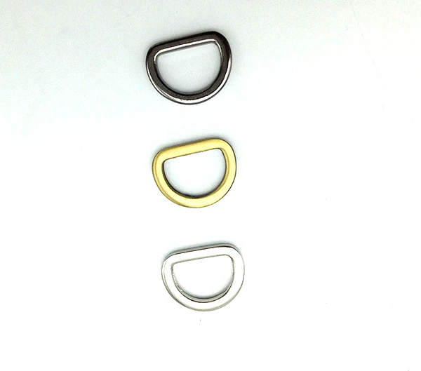 15mm Inside Diameter Metal D-Rings, - Silver, Anti Brass