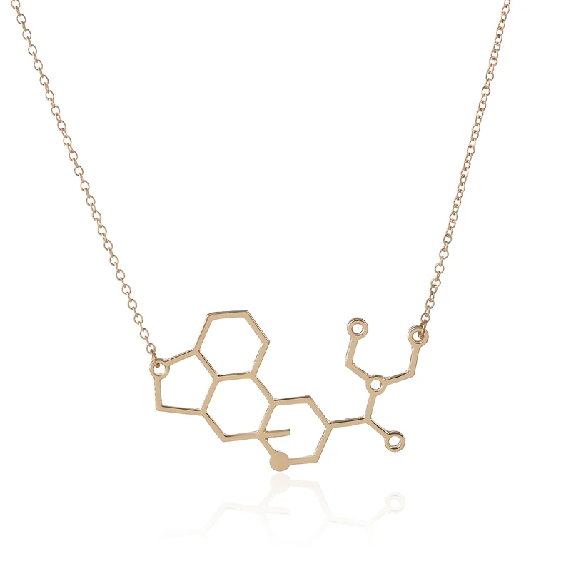 New Arrival Molecule LSD Necklace Chemistry Science Pendant Necklace Jewelry men's necklace for men