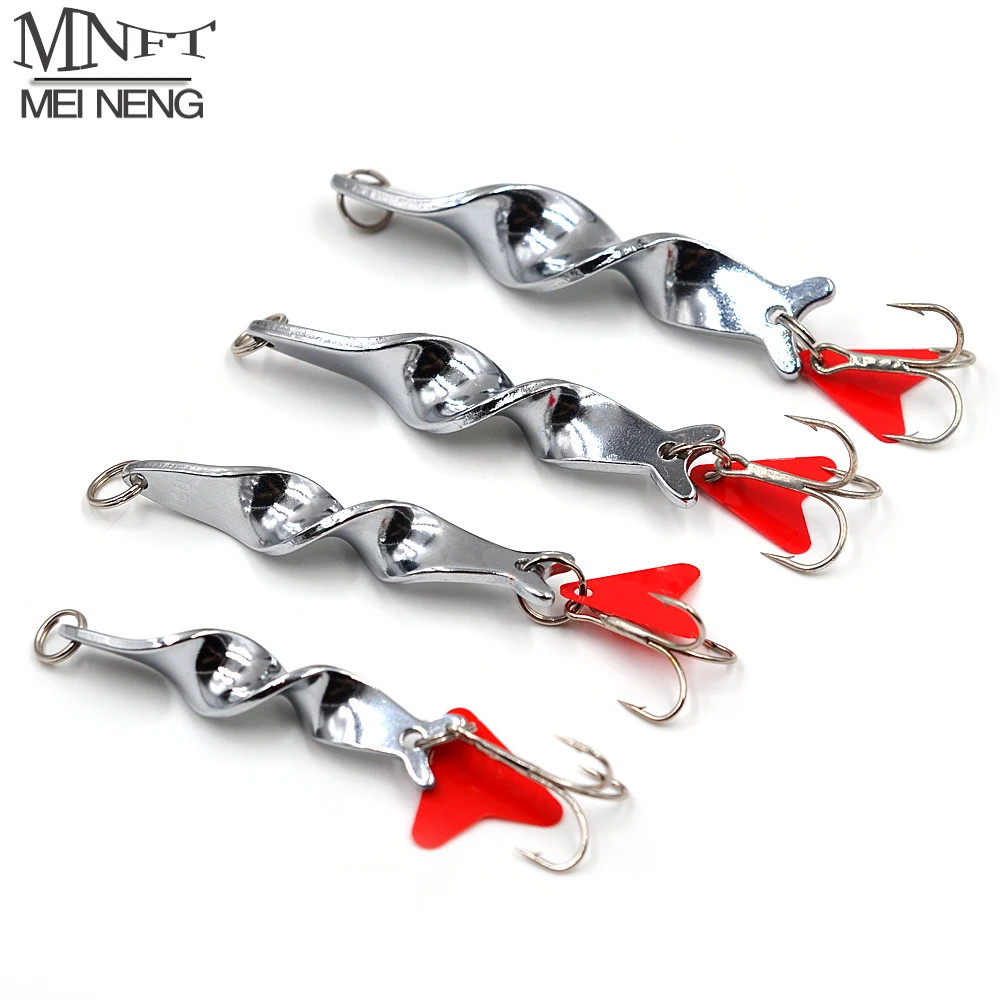 

MNFT 1Pcs Special Spiral Design Fishing Sequins Lures 10/14/21/28g Spoon Fishing Lure Treble Hook Spinner Hard Bait Tackle Set