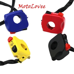 Motolovee-オートバイハンドルバーランプ,ledライト,オン/オフ制御,電気始動,ホーン,ハザードライト,22mm,7/8インチ