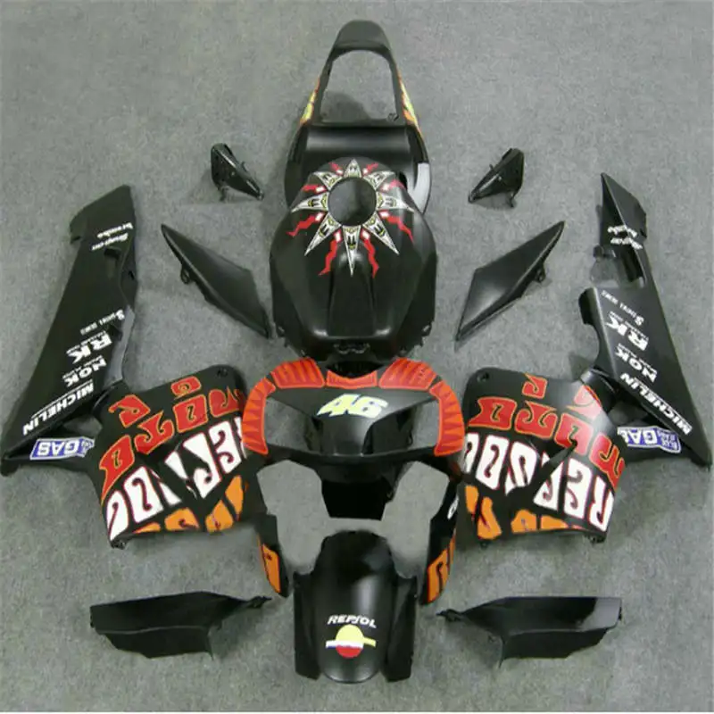 km orange black white quality fairing kits for CBR600RR 03 04 F5 CBR 600RR 03-04 CBR600 RR 2003 2004 silver black fairings