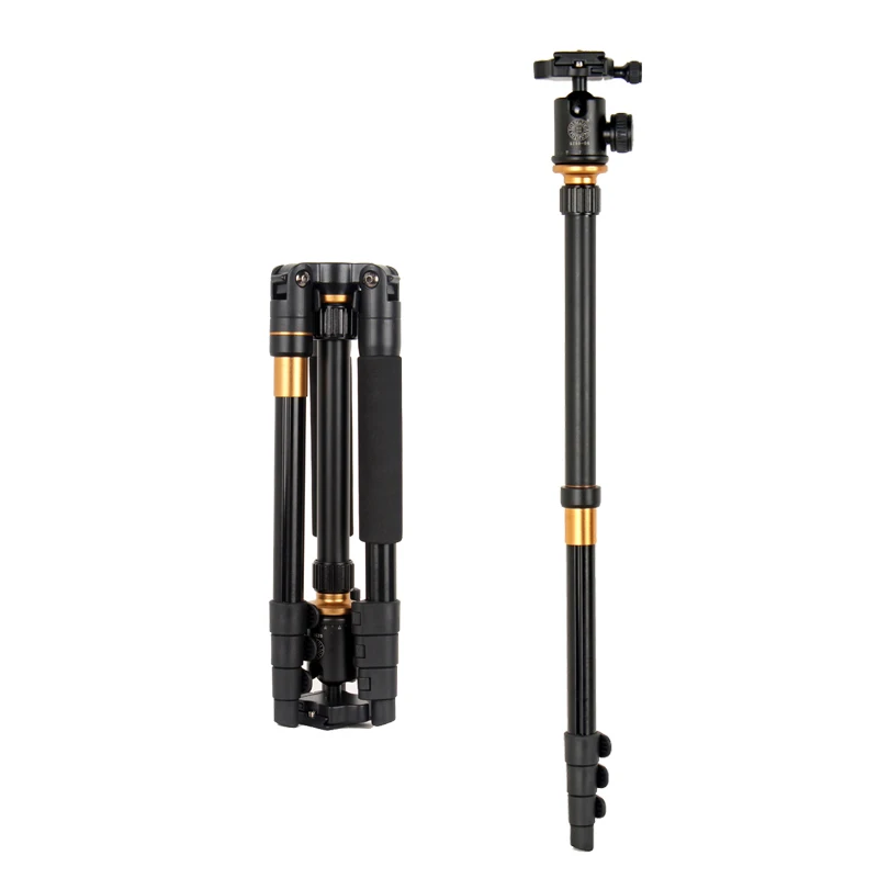 QZSD Q570 Professional Camera Tripod Video Monopod Extendable Aluminium Alloy Tripod with Quick Release Plate and Ball Head images - 6