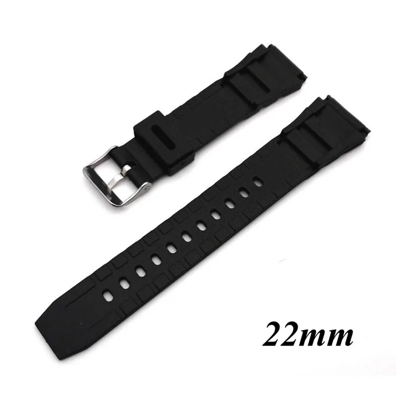 Silicone Rubber Watch Strap Band Deployment Buckle Diver Waterproof 18mm 22mm