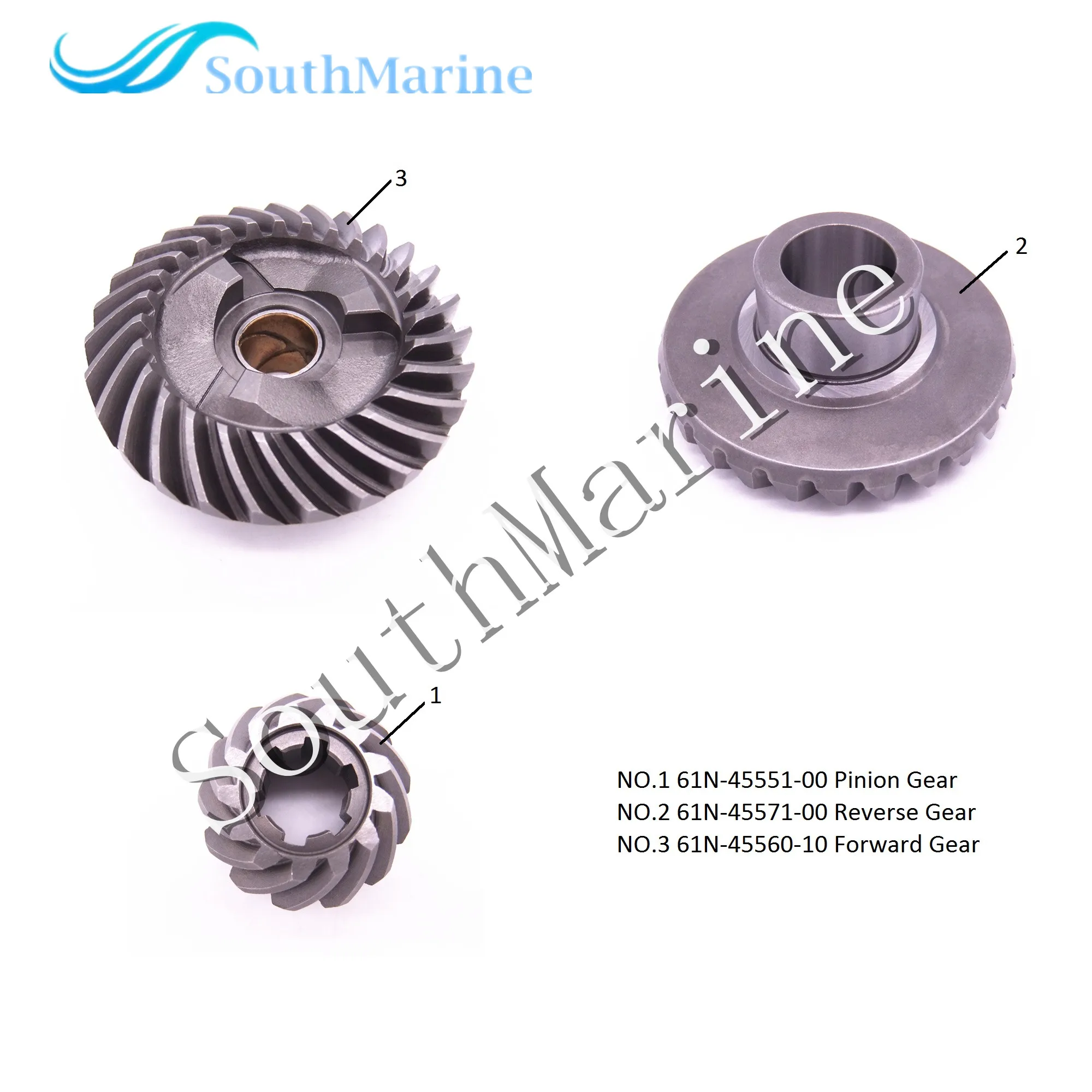 Outboard Engine 61N-45551-00 Pinion & 61N-45571-00 Reverse & 61N-45560-10 Forward Gear for Yamaha F25 E25B E30H 25B 30H