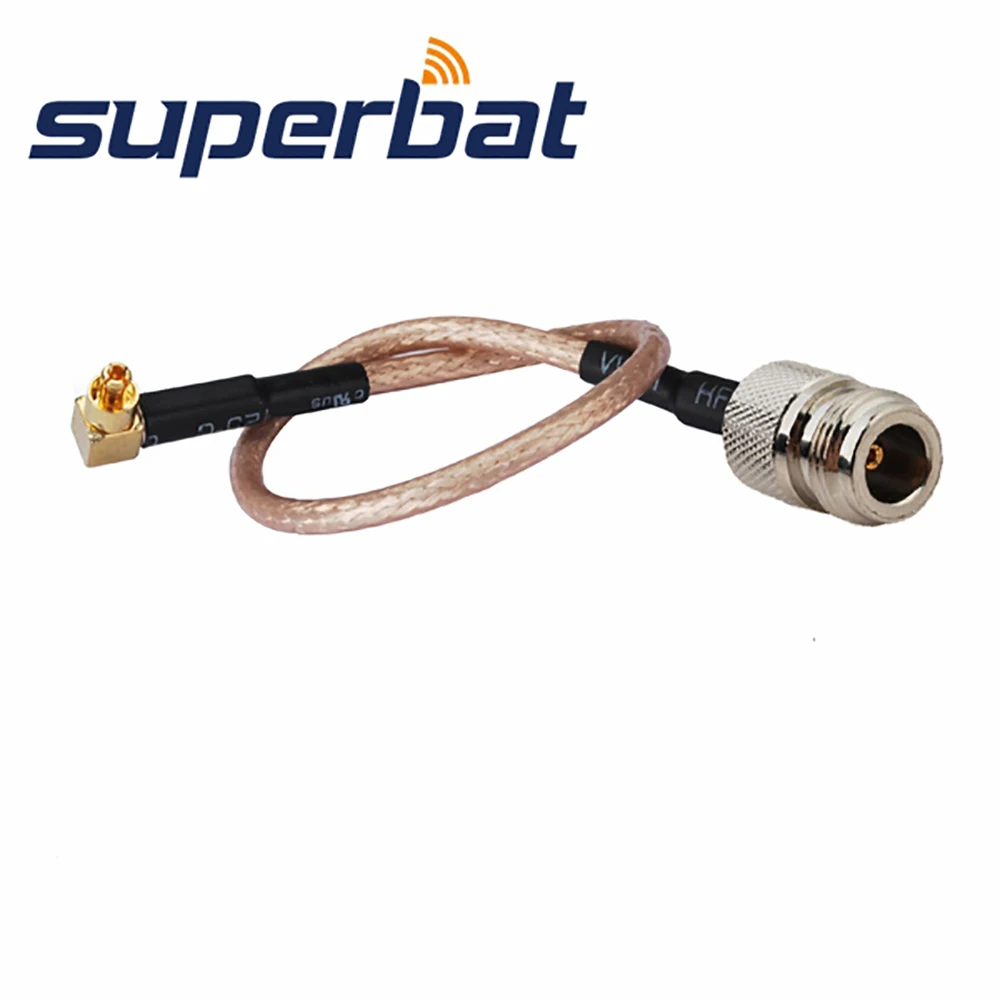 

Переходник Superbat MC-Card «папа» под прямым углом на N «мама» Прямой кабель с косичкой 15 см RG316 Перемычка в сборе для беспроводной опции