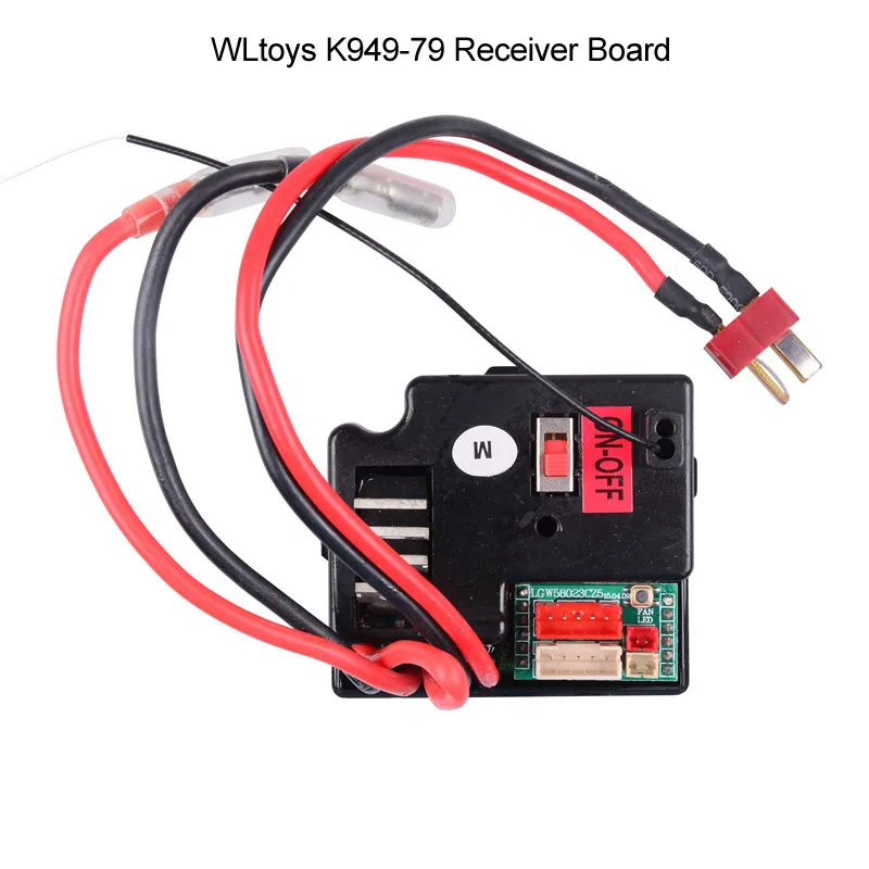 WLtoys 1:10 piezas de repuesto de coche teledirigido para K949-01 inferior/02 neumático/03 Hub/placa receptora de K949-79/Servo de K949-110/brazo oscilante/engranaje/Kits de tornillos