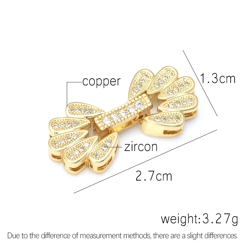 Accessories for Jewelry Zircon Flower Clasps Buckles  For Bracelets necklaces Jewelry Findings