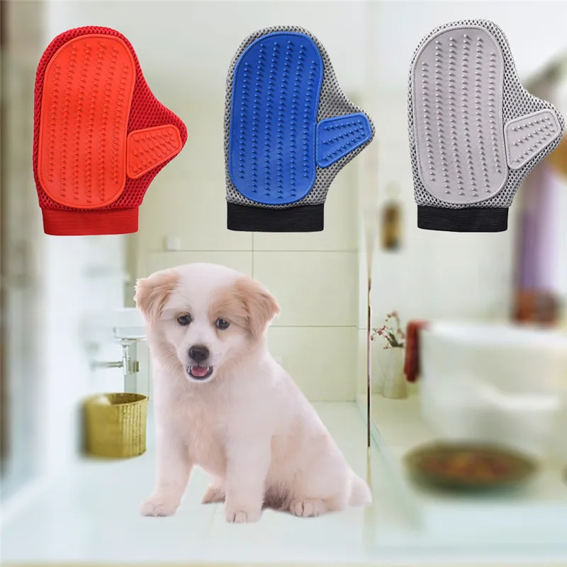 

1PC Pet Accessories Cats Dogs Massage Silicone Glove Soft TPR Bath Cleaning Shower Grooming Comb Gloves G183