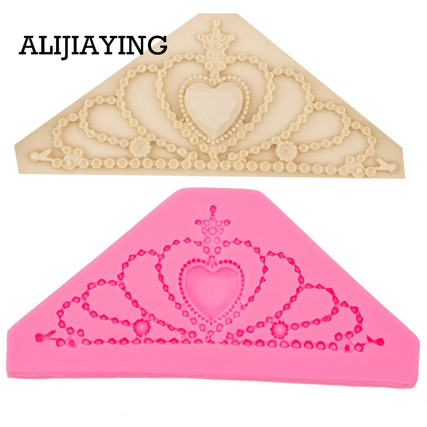 M0531 1Pcs 3D Crown Cake Silicone Baking Molds Tiara Cake Border Fondant Cake Decorating Tools DIY Gumpaste Chocolate Moulds