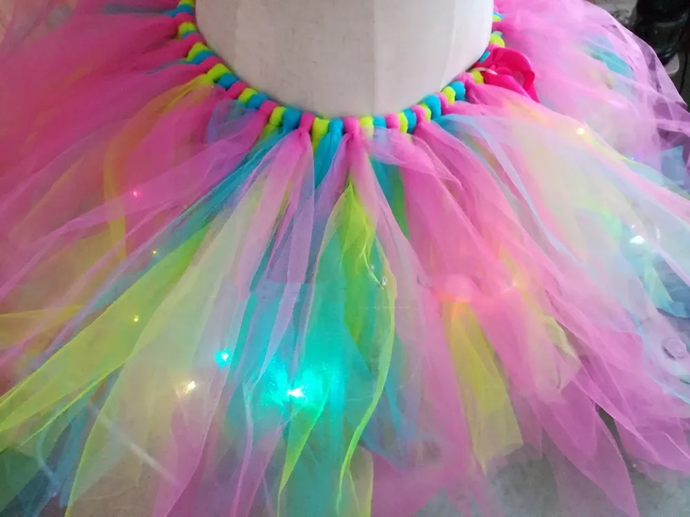 Customizable fashion light LED colorful puffon skirt Electronic Music Festival Party dances TUTU skirt