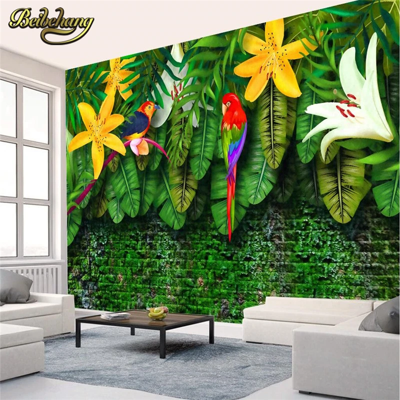 

beibehang Rainforest Primeval Forest Mural Photo Wallpaper For Walls 3D Room Landscape Wall Paper For Living Room Home Decor