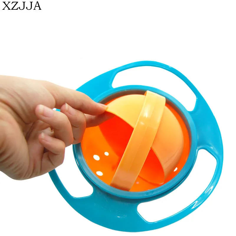 XZJJA Creative Baby Gyro Feeding Toy Bowl Dishes Kids Boy Girl Spill Proof Universal 360 Rotate Technology Funny Toys Gift