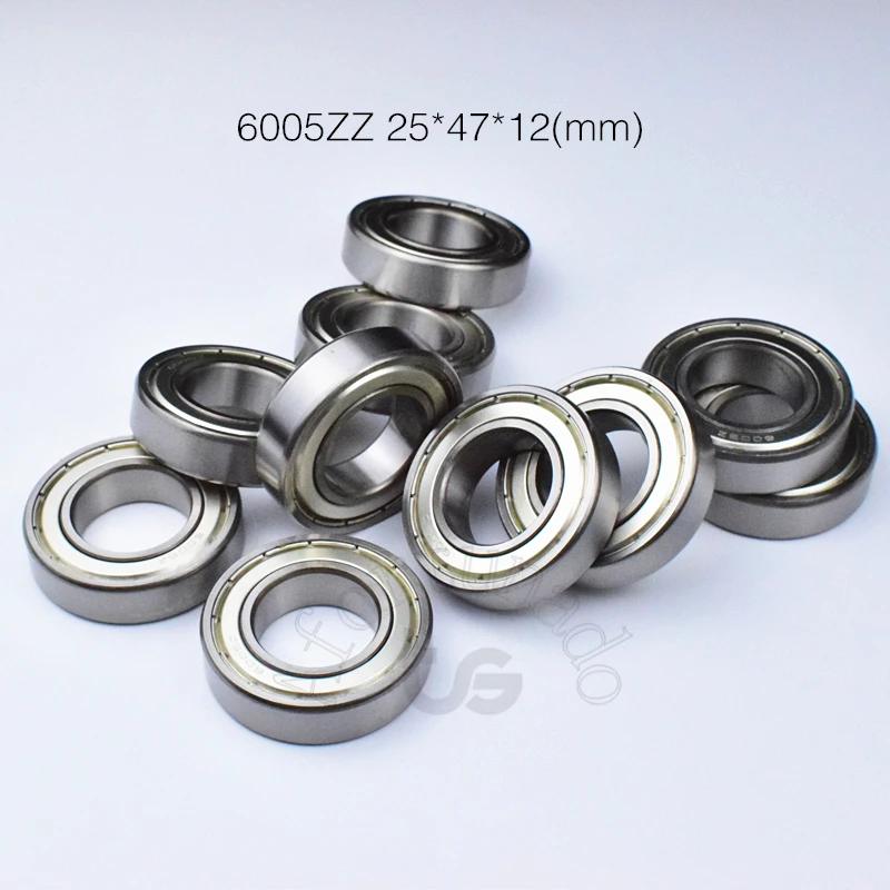 

6005ZZ 10pcs Bearing 25*47*12(mm) chrome steel Metal Sealed High speed Mechanical equipment parts