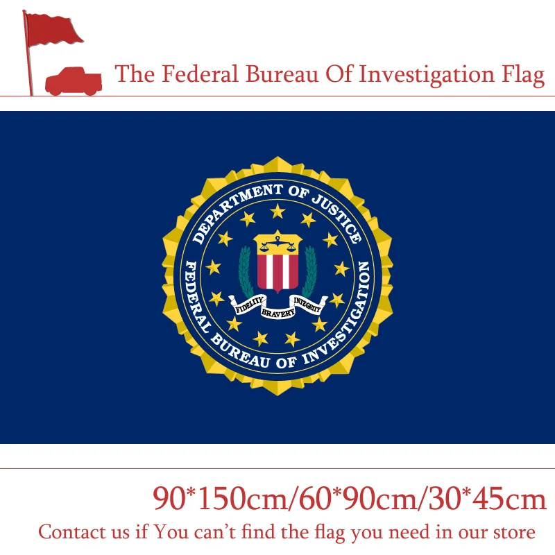 90*150cm 60*90cm 40*60cm Flying Flag The Federal Bureau Of Investigation Flag 3*5ft Hanging Flag For Office Decoration