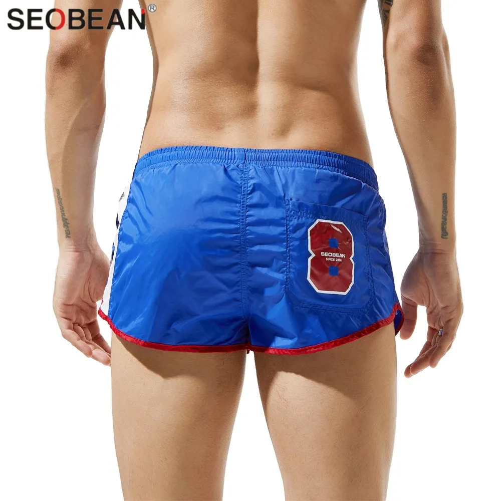 SEOBEAN Men\'s Beach Shorts Male Brand Board Shorts Men Outdoor Leisure Fitness Jogger Shorts 4 Colors Fashion Bermuda