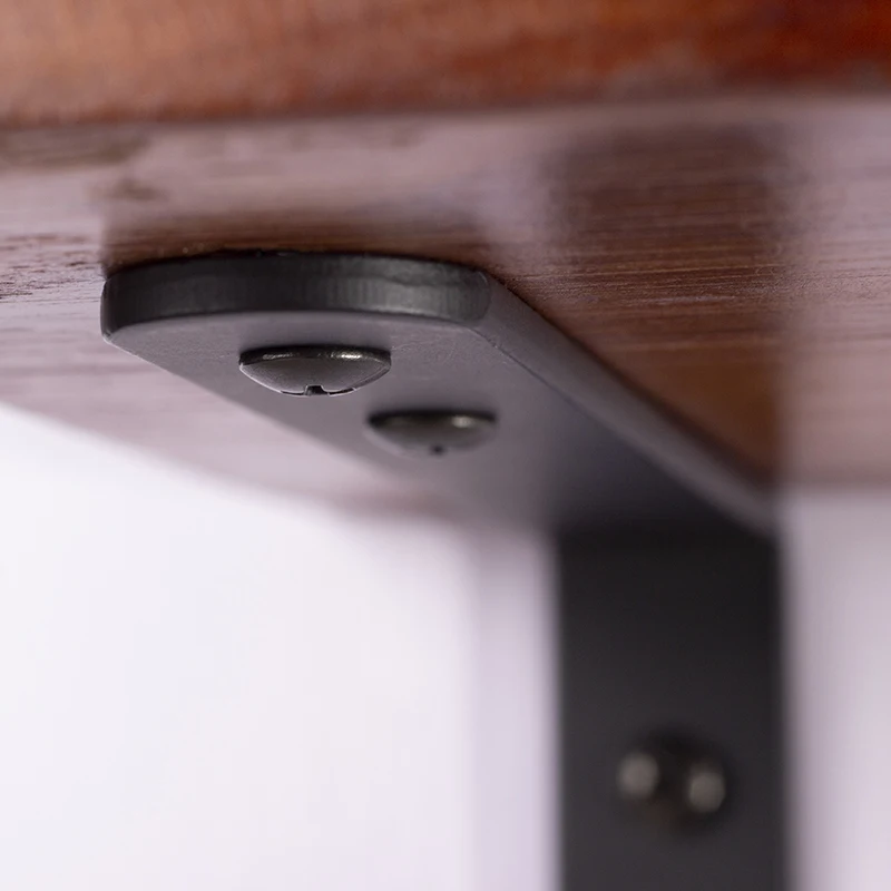 90 degree L Bracket For Shelves silver black color wood shelf bracket Heavy Duty wall shelf support image 4