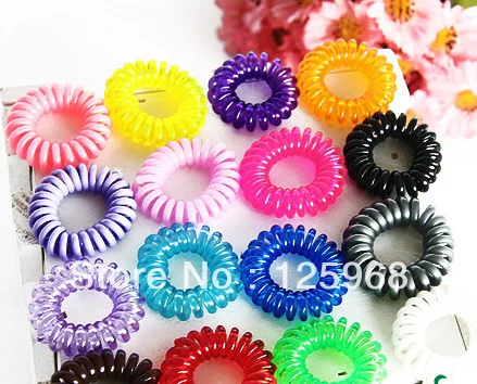 Free shipping! 100pcs/lot Telephone cord phone strap hair band hair rope ladies headwear ponytail holder hair holder