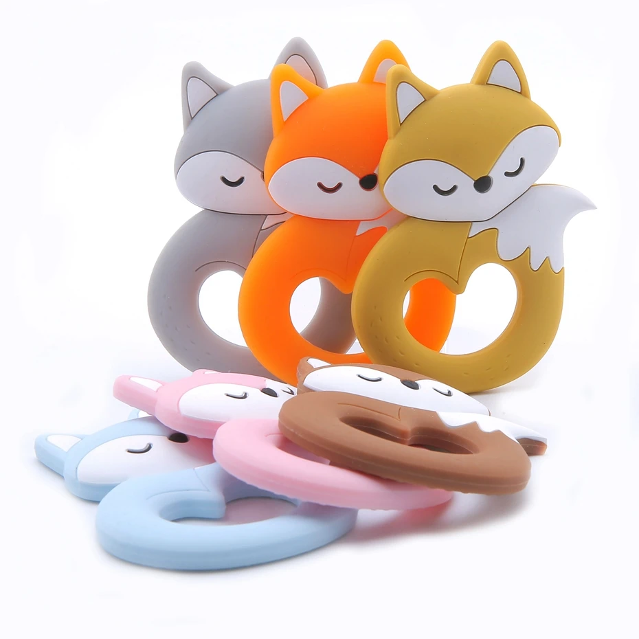 

Let's make 10pc Big Tail Fox Cartoon Jewelry Bead Pendant DIY Handmade Silicone Necklace Teething Toy BPA Free Chewing Beads