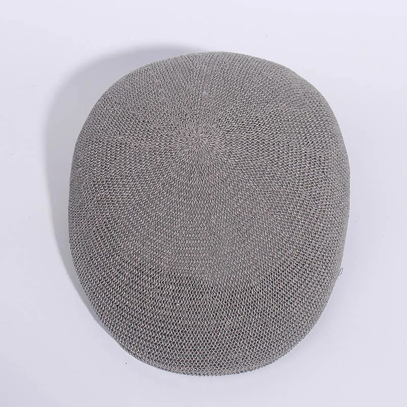 Berets Spring Summer Men Women Cap Newsboy Ivy Flat Cap Breathable Mesh Cap for Men Women Solid Plain Paper Beret Cap