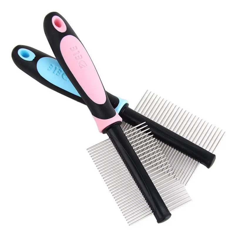 1Pcs Stainless Steel Pet Dog Groomer Dual Sided Hair Brush Remover Puppy Kitten Hair Brushes Combs Hair Grooming Tools For Dogs