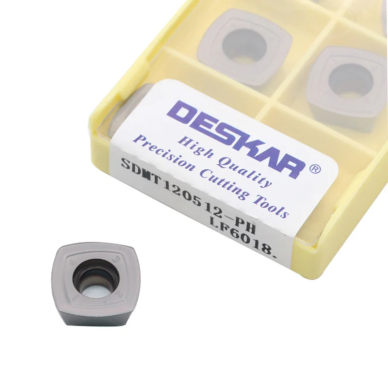 10pcs SEKT1204 XM LF6018 SDMT120512 SDMT150512 SEET1203AFEN Original Deskar Carbide Milling Inserts Face Mill Cutter Tool