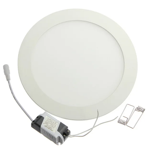 Panel Led ultradelgado para empotrar en el techo, foco redondo de 3w, 4w, 6w, 9w, 12w, 15w, 25w, lámpara de AC85-265V, iluminación interior