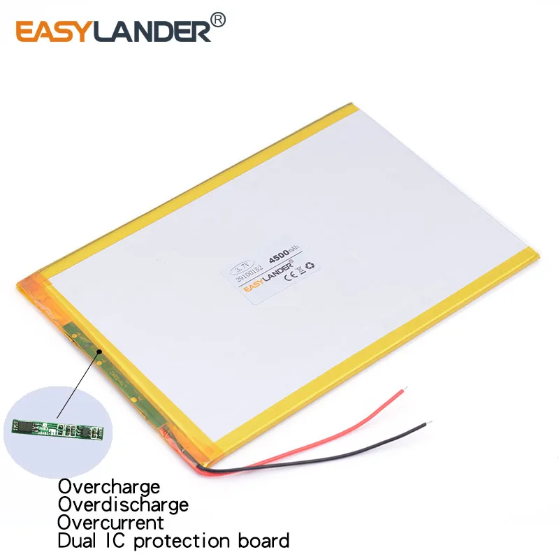 Bateria de polímero de lítio/li-íon 3.7v, 4500mah 29100152 para tablet pc bateria de telefone celular alto-falante ipaq