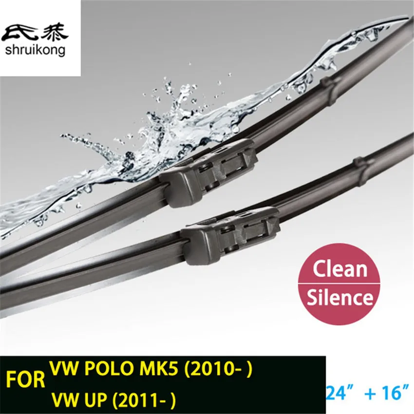 Free shipping car stickers Wiper blades for 2010-2015 Volkswagen Polo MK5 6R, 6C 24