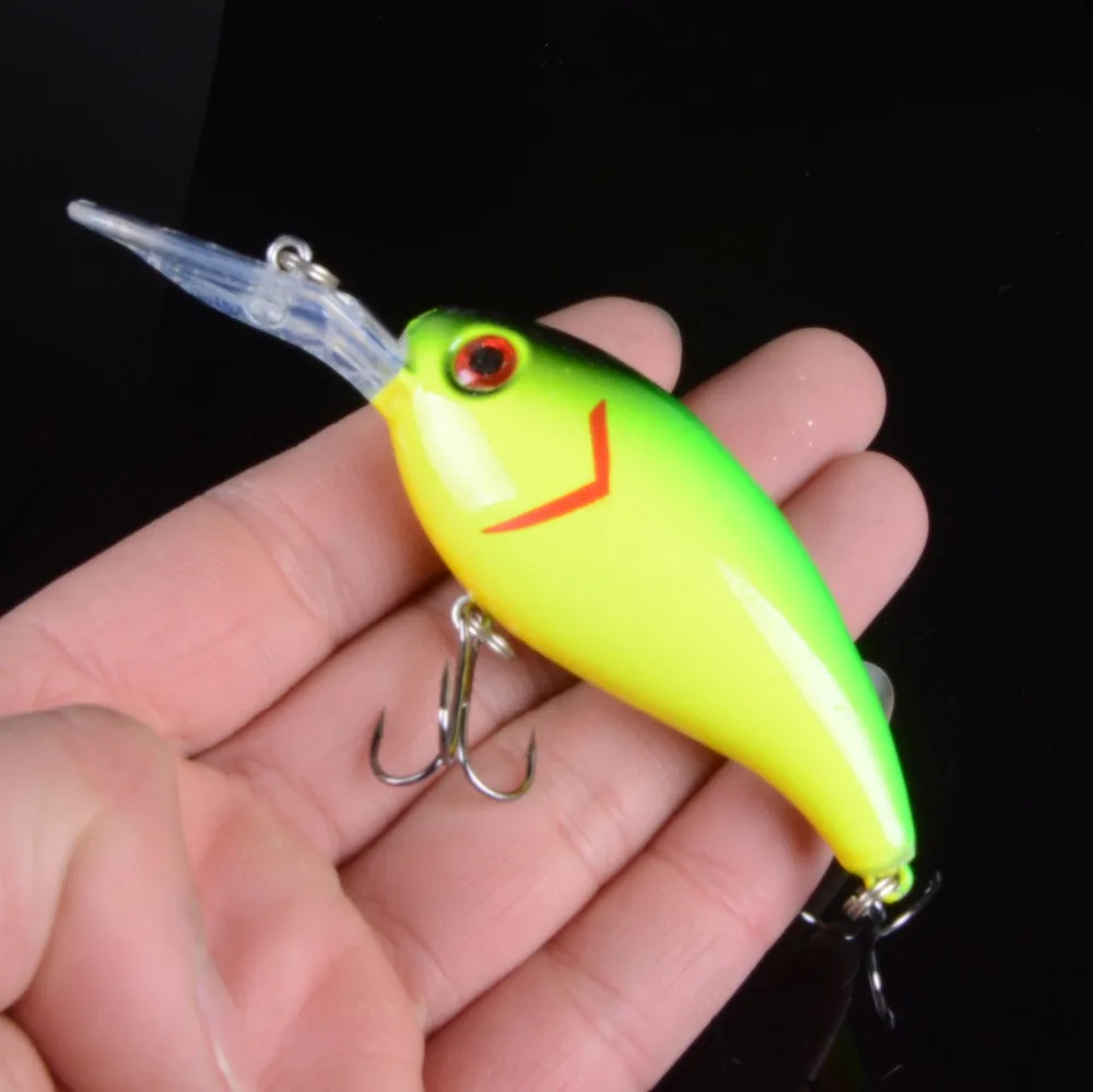 1pcs 10cm 14g Artificial Bait Crankbait Fishing Lure Minnow Wobblers Tackle pesca Swim Crank Bait Bass Fishing Lure With 3D Eyes