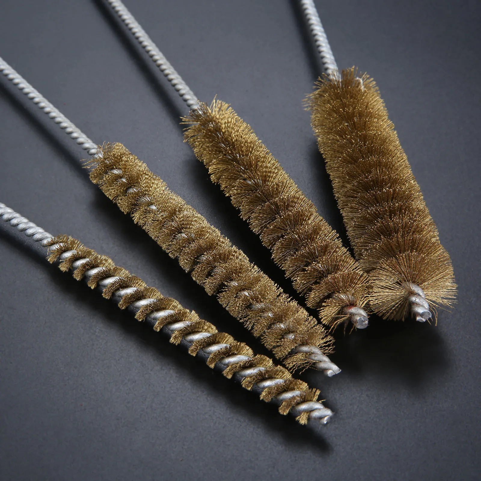 Wire Tube Brush Cleaning Tools 10mm 15mm 20mm 25mm Diameter Spiral Twisted Brass Wire Tube Brush 30cm