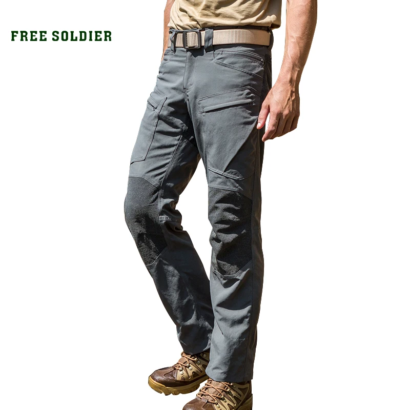 FREE SOLDIER Outdoor sports tactical pants camping hiking scratch resistant, water-resistant, wear-resistant overall pants