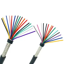 5 meters 26AWG 24AWG 10/12/14/16/20 cores Shielded cable 5meters pure copper RVVP shielded wire control cable UL2547 signal wire