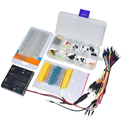 Electronic Universal Parts Kit Breadboard LED Cable Resistor Potentiometer Capacitance for  UNO Kit