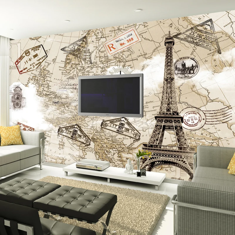 beibehang TV background silk cloth wallpaper bedroom living room sofa wall paper covering large mural environmental perspective