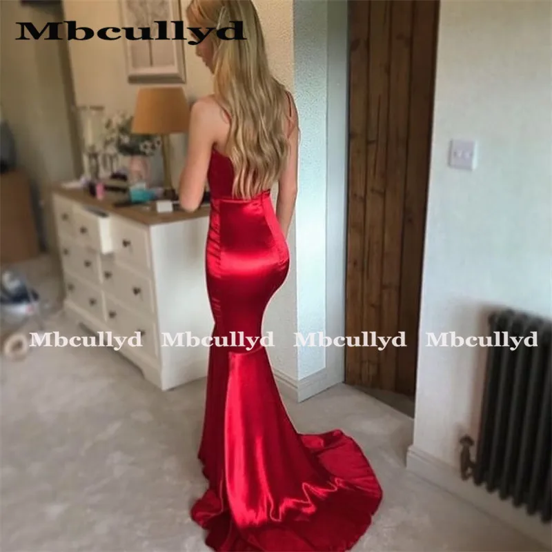 Mbcullyd Sexy V-ausschnitt Meerjungfrau Prom Kleid für Schwarz Mädchen Formale vestidos de fiesta Lange Sweep Zug Besondere Anlässe Abendkleid