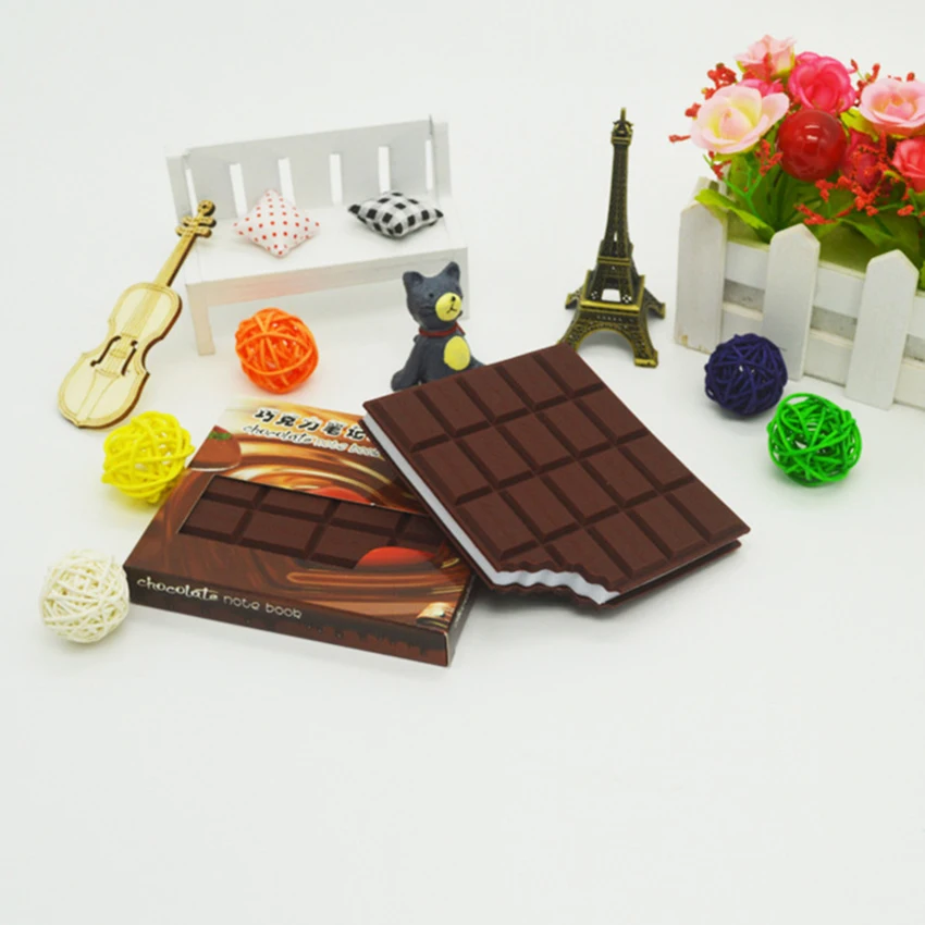 Chocolate Shape Notebook Creative Memo Pad Paper Writing Message Notepad Students Stationery Office Supplies Diary Notes