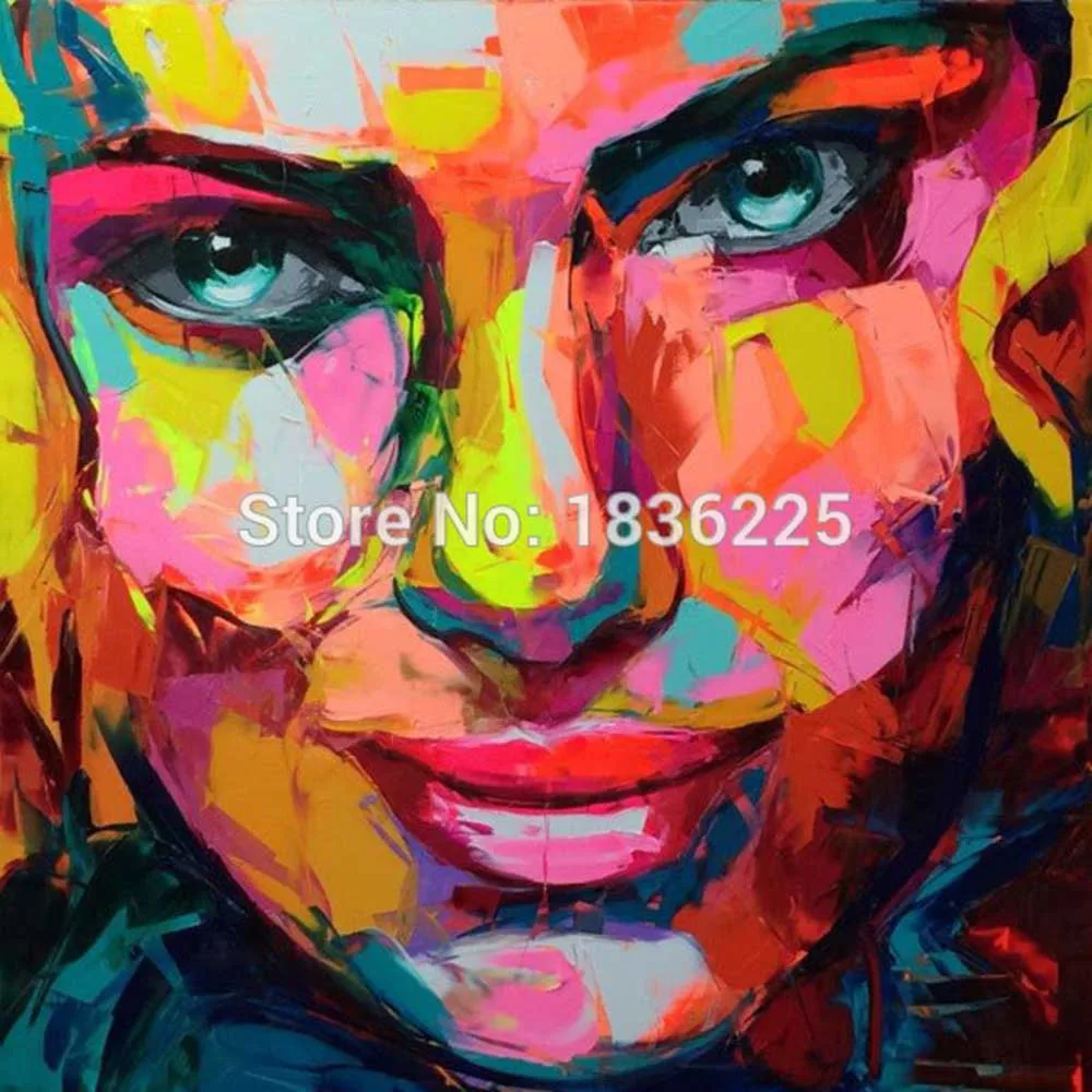 

Free Shipping HandPainted Oil Painting Painted Face Of Woman Man Decoration Oil Painting One Pcs Home Decor Modern Wall art