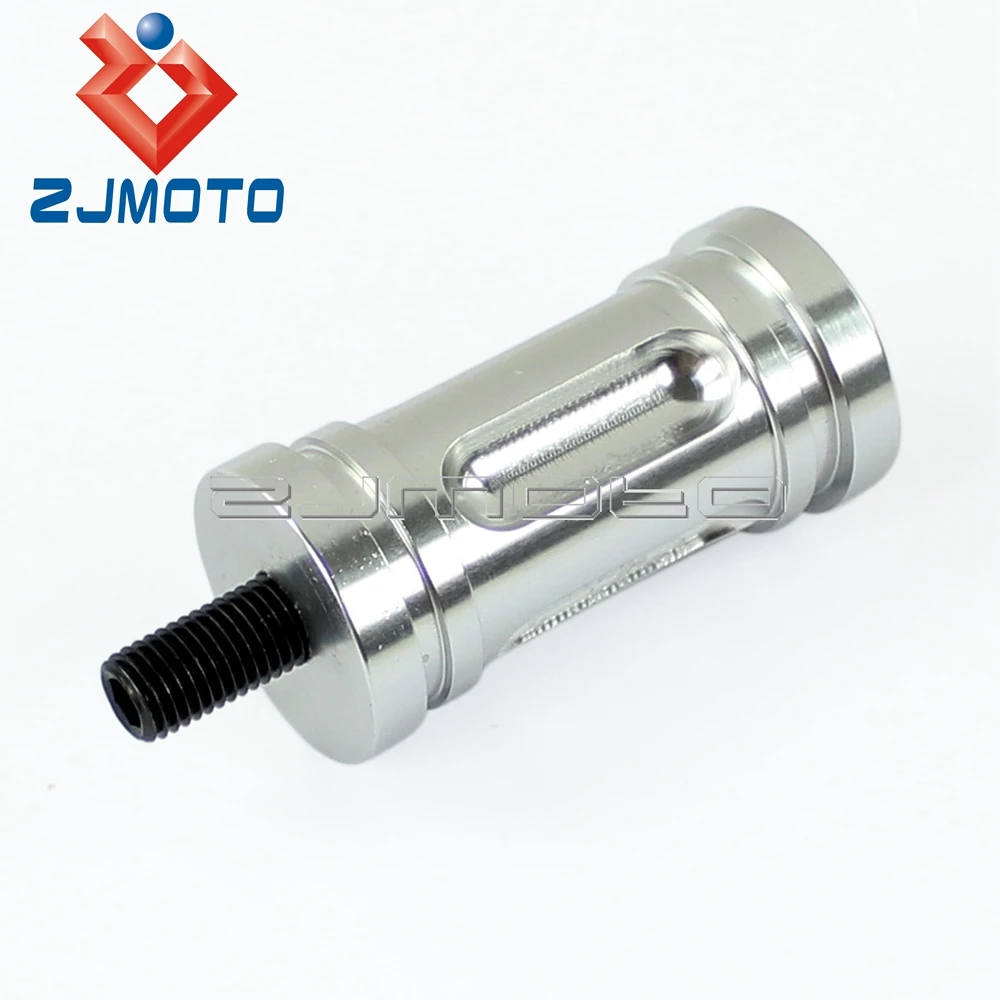 1x Motorrad Silber Kappe Shifter Peg Für Harley Sportster XL 883R 883L Vierzig-Acht CNC Gerändelt Fuß Rest Shifter peg