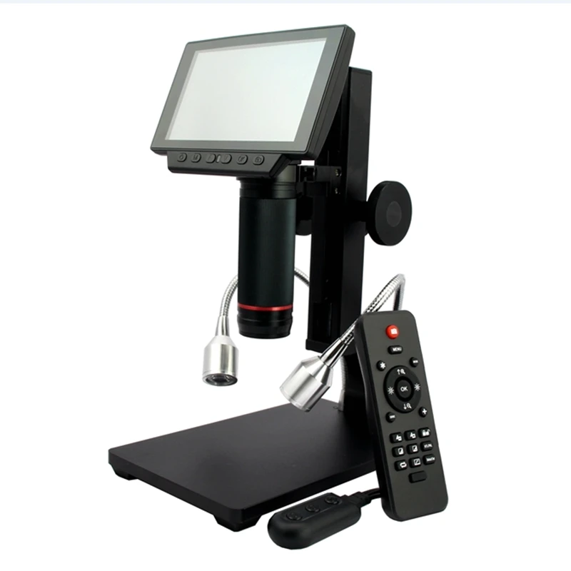 HDMI USB Digital Microscope 5 Inch HD High Object Distance Electronic Video Microscopio Phone Repair Solder THT SMD Magnifier