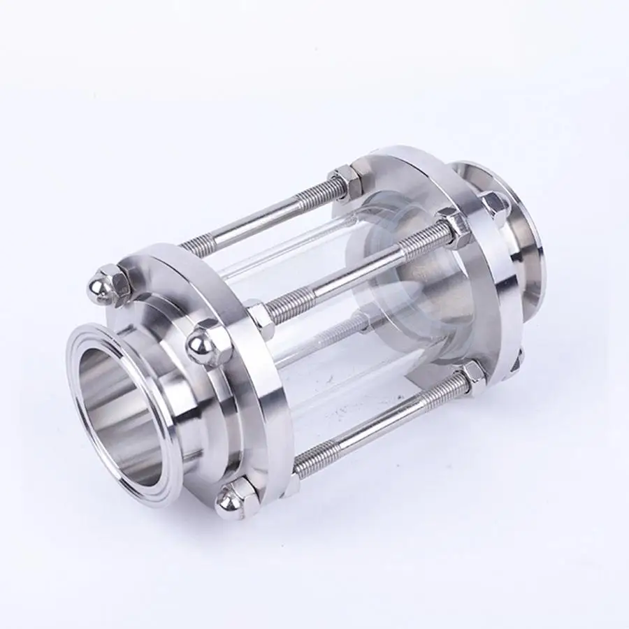 

Brewing Diopter 4" Tri Clamp x 108mm 4.25" Pipe OD SUS 304 Stainless Steel Sanitary Flow Sight Glass Homebrew Beer