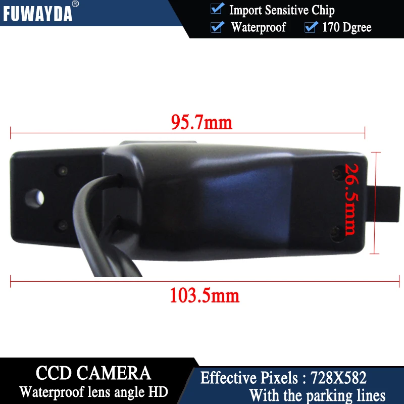 FUWAYDA Color CCD Chip Car RearView Camera for Toyota Highlander Kluger Lexus RX300+4.3 Inch  rearview Mirror Monitor WATERPROOF